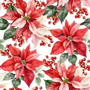 Cocktail Napkin - Julestjerne white