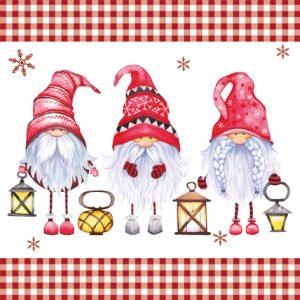 Lunch Napkin - Scandinavian Gnomes