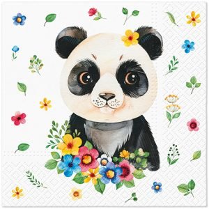 Lunch Napkin - Flower Panda