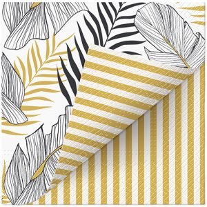 Lunch Napkin - Double Design Exotic Leaves Str.