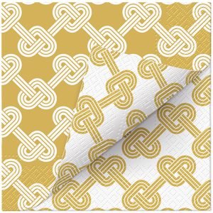 Lunch Napkin - Double Design Hearts Pretzels