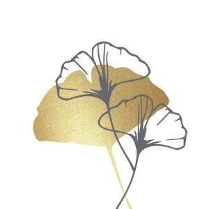 Lunch Napkin - Golden Gingko white