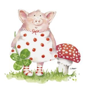 Lunch Napkin - Lucky Piggy
