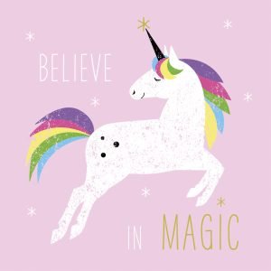 Lunch Napkin - Pink Unicorn