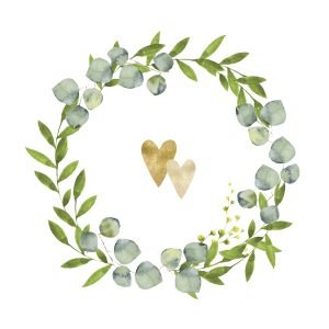 Lunch Napkin - Two Hearts