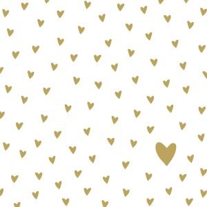 Lunch Napkin - Little Hearts gold