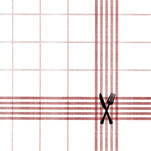 Lunch Napkin - Cuisine rouge