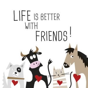 Lunch Napkin - With Friends