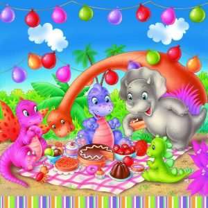 Lunch Napkin - Dinosaur Picnic Party