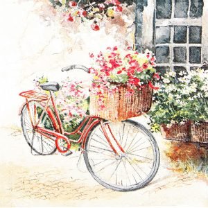 Lunch Napkin - Flower Bike