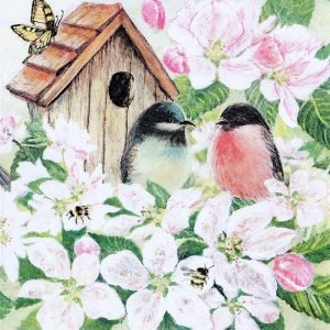 Lunch Napkin - Birds and Blossom