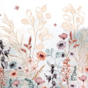 Lunch Napkin - Mellow Flowers natural
