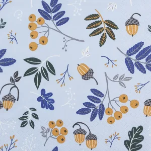 Lunch Napkin - Autumn Collection blue