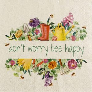 Lunch Napkin - Bee Happy RECYCLED