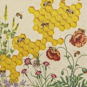 Lunch Napkin - Collecting Honey RECYCLED
