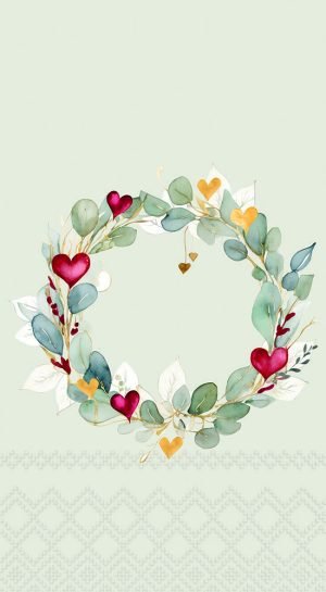 Guest Towels - Eucalyptus Wreath GREEN