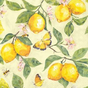 Lunch Napkin - Fresh Lemons YELLOW