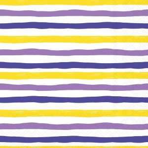 Lunch Napkin - Wavy Stripes PURPLE