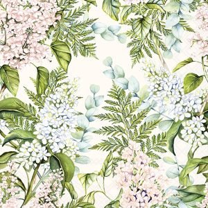 Lunch Napkin - Soft Lilacs CREAM