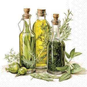 Lunch Napkin - Oils And Herbs