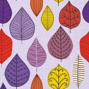 Lunch Napkin - Leaf Veins Lila