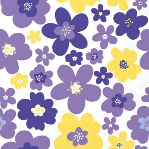Lunch Napkin - Flower Power PURPLE