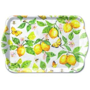 TRAY - Fresh Lemons WHITE (13 x 21cm)