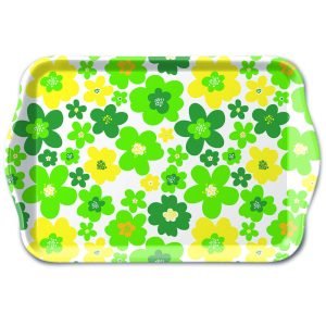 TRAY - Flower Power GREEN (13 x 21cm)