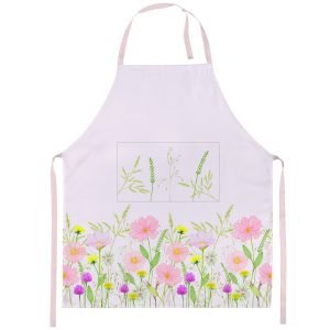 Kitchen Apron - Pastel Flowers PINK
