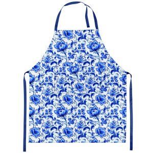 Kitchen Apron - Delft BLUE Florals
