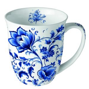 MUG (Fine Bone China) - Delft BLUE Florals (400 mL)