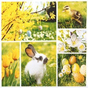 Lunch Napkin - Easter Collage