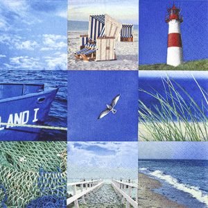 Lunch Napkin - Maritime Collage