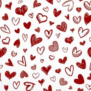 Lunch Napkin - Hearts allover