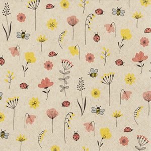 Lunch Napkin - Ladybugs and Bees