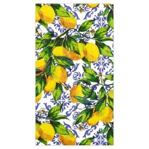 Guest Towels - Citrus Branches on Tiles