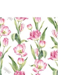 Cocktail Napkin - Chaénes De Tulipes PINK