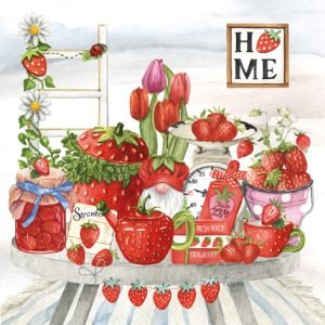 Lunch Napkin - Strawberry Home
