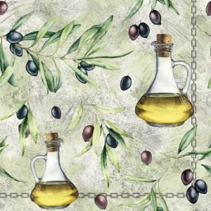 Lunch Napkin - BLACK Olives