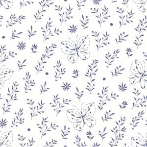 Lunch Napkin - Butterfly Embroidery WHITE