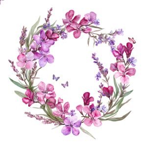 Lunch Napkin - Fireweed Wreath