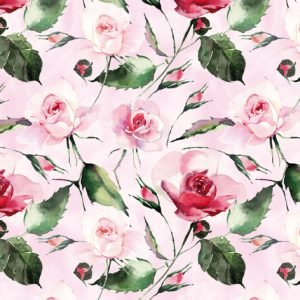Lunch Napkin - Powdery Roses Blush Rosé