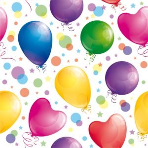 Lunch Napkin - Glossy Balloons