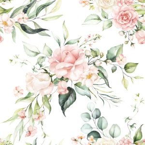 Lunch Napkin - Blush PINK Bouquet