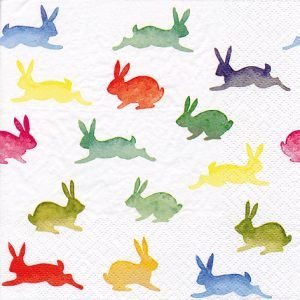 Lunch Napkin - Colorful Rabbits