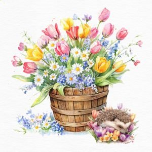 Lunch Napkin - Secchio Pieno Di Primavera
