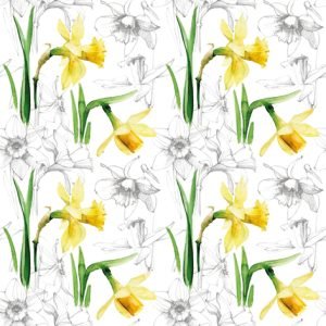 Lunch Napkin - Narcissus Sketch